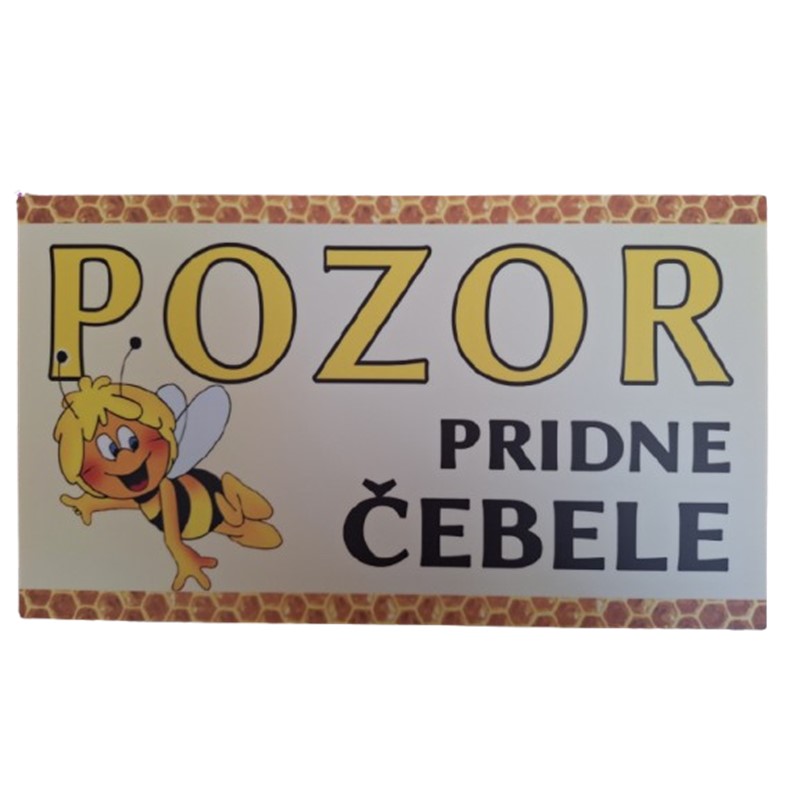 Tabla Pozor pridne čebele 35x20 cm