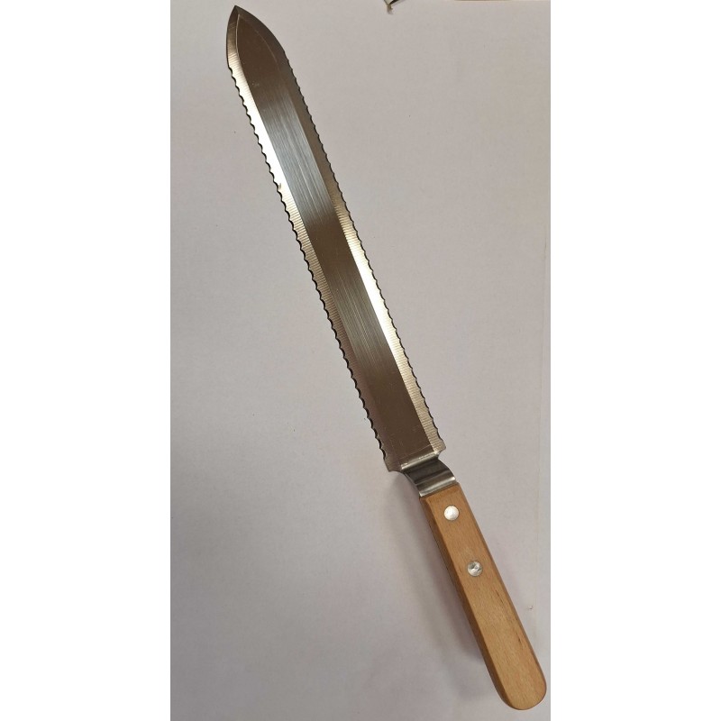 Noz za odkrivanje satov nazobčan, lesen ročaj