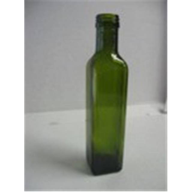Glass bottle Marasca, dark green glass
