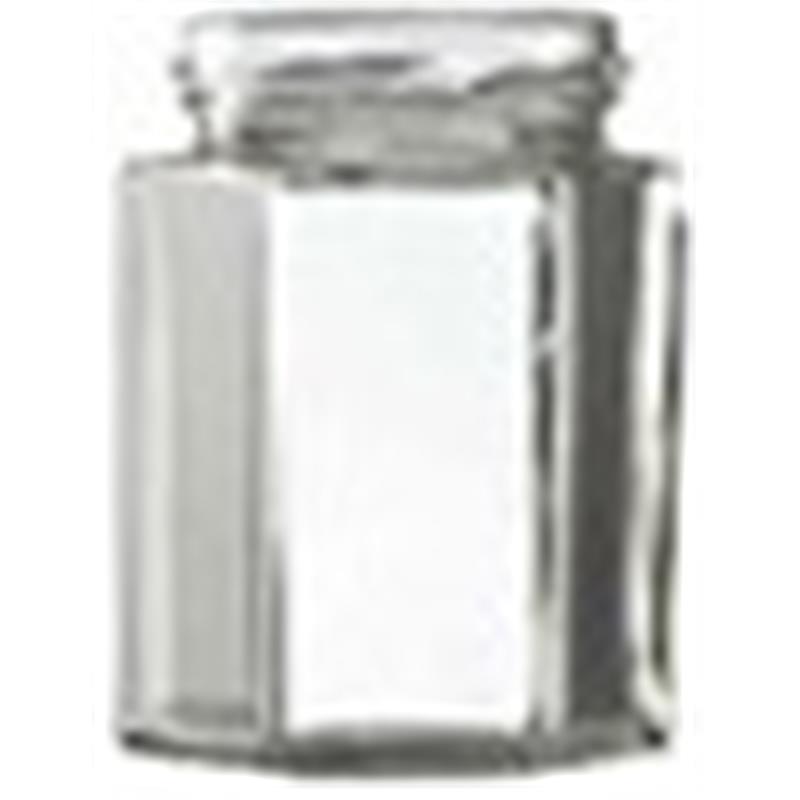 Glass jar Hexagonal